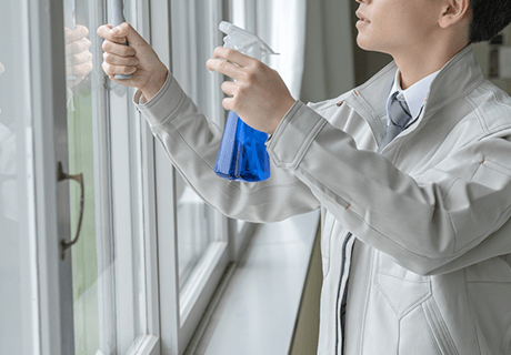 ガラス掃除の写真