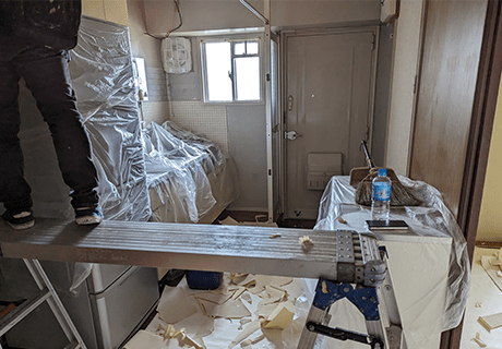 リフォーム作業の様子